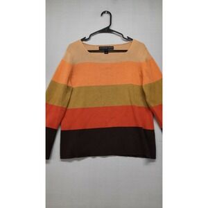 Josephine Chaus Multicolor Stripe Ladies Sweater Long Sleeve XL